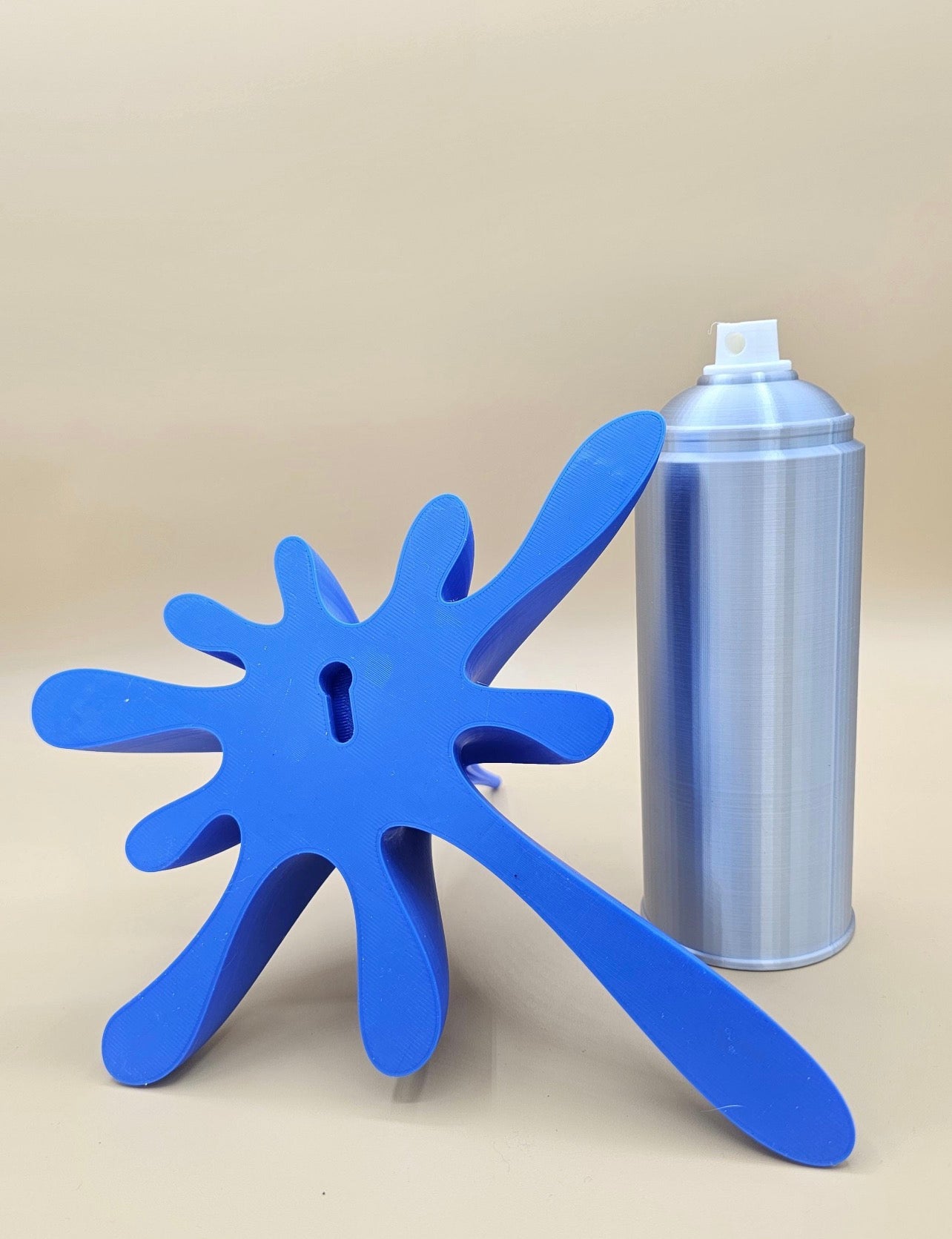 3D Printed Spray Can Spraying Splatter